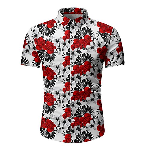 

Men's Daily Basic Shirt - Floral / Geometric White