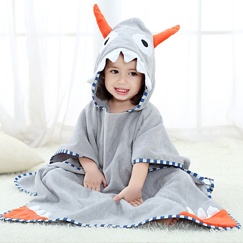 

Kid's Bathrobe Anime Dinosaur Onesie Pajamas Flannelette Gray Cosplay For Boys and Girls Animal Sleepwear Cartoon Festival / Holiday Costumes