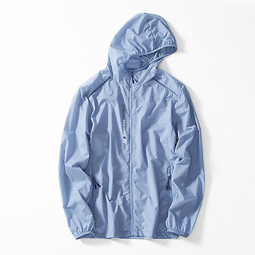 

Men's Hiking Jacket Hiking Windbreaker Outdoor Windproof Breathable Quick Dry Ultraviolet Resistant Top Elastane Single Slider Fishing Climbing Beach Grey / Blue / Silver / Light Green