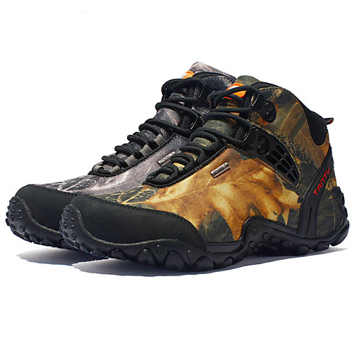 

Men's Hiking Shoes Hiking Boots Waterproof Breathable Comfortable Non Slip High-Top Camo / Camouflage Camping / Hiking Hunting Climbing Autumn / Fall Summer Winter Yellow Grey / Round Toe