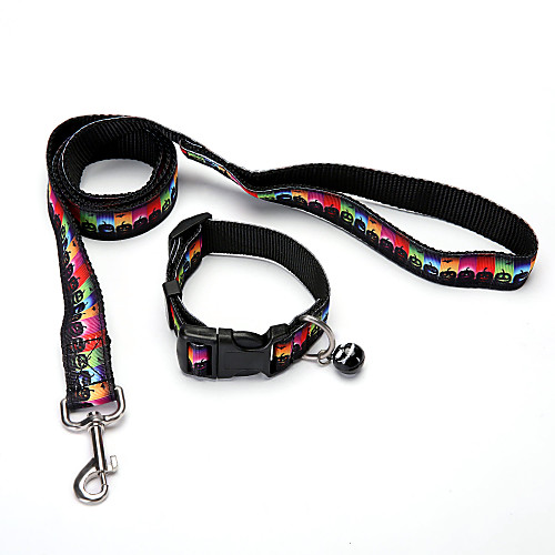 

Dog Cat Pets Collar Harness Leash Portable Breathable Retractable Geometic Cartoon Christmas Polyester Rainbow Purple Yellow Corgi Beagle Bulldog Shiba Inu Cocker Spaniel Pug 1 set