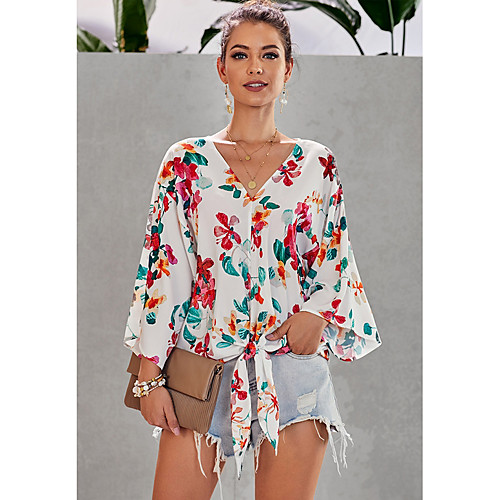 

Summer Floral Print Blouse
