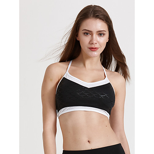 

Women's Bra Top Cross Back Removable Pad Fashion Blue Black Yoga Running Fitness Bra Top Top Sport Activewear Breathable Quick Dry Comfortable Freedom Stretchy