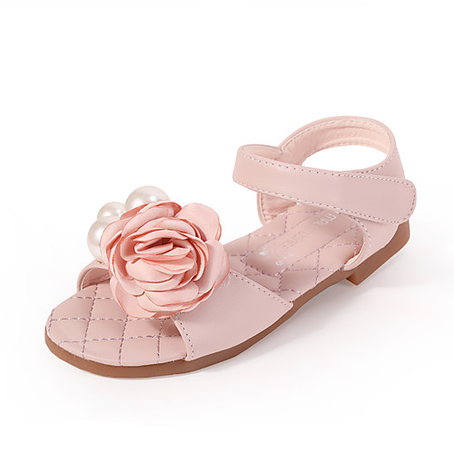 

Girls' Comfort / Flower Girl Shoes Microfiber Sandals Toddler(9m-4ys) / Little Kids(4-7ys) Sparkling Glitter / Flower Pink / Ivory Spring / Summer / Party & Evening