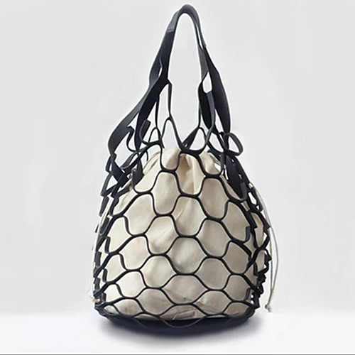 

Women's Zipper Straw Top Handle Bag Handbags Solid Color Camel / Black / Light Gray