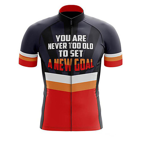 

21Grams Men's Short Sleeve Cycling Jersey Black / Red Bike Jersey Top Mountain Bike MTB Road Bike Cycling UV Resistant Breathable Quick Dry Sports Clothing Apparel / Stretchy