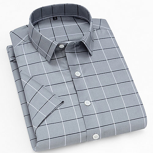 

Men's Houndstooth Print Shirt Daily Gray