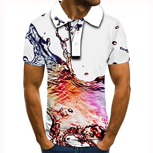 

Men's Daily Basic Polo - 3D Rainbow