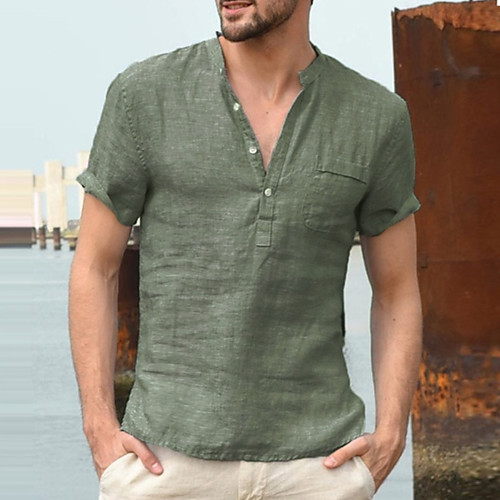 

Men's Solid Colored T-shirt Basic Street chic Daily Work White / Black / Green / Navy Blue / Beige / Gray / Light Blue