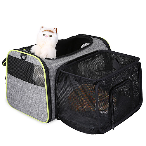 

Dog Cat Pets Carrier Bag & Travel Backpack Travel Carrier Bag Breathable Washable Travel Pet Oxford Cloth Terylene Color Block Fashion Gray