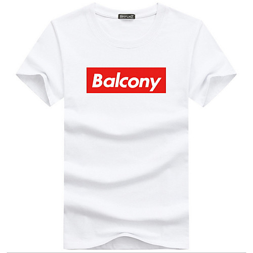 

Men's Letter T-shirt Daily Weekend White / Black / Blue / Gray