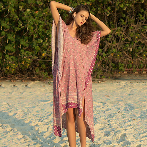 

Women's 2020 Purple Summer Dress Casual Shirt Geometric M L