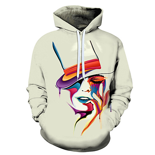 

Men's 3D Print / Casual Hoodie - 3D / Cartoon / Character Rainbow US32 / UK32 / EU40