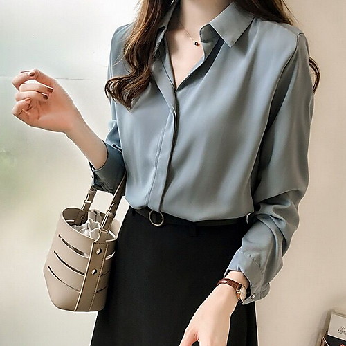 

Women's Daily Shirt - Solid Colored Khaki