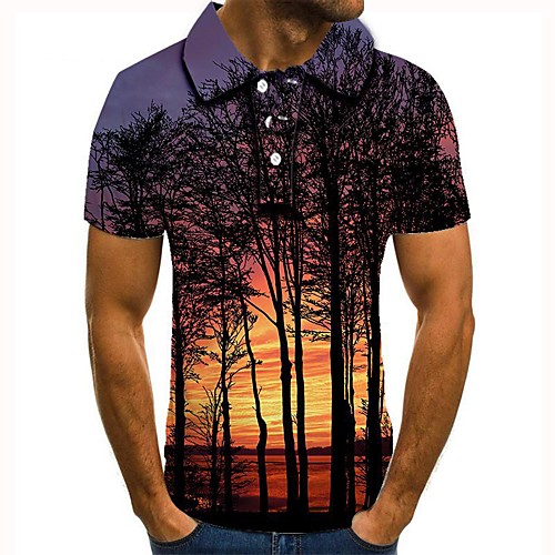 

Men's Daily Basic Polo - 3D Rainbow