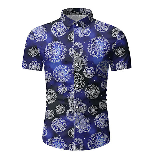 

Men's Daily Shirt - Floral Blue
