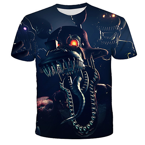 

Men's Daily Holiday Street chic / Exaggerated T-shirt - 3D / Tie Dye / Animal Wolf, Print Rainbow