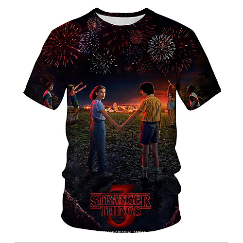 

Men's Geometric 3D T-shirt Daily Weekend White / Purple / Red / Blushing Pink