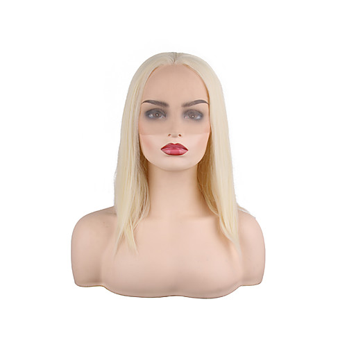 

Synthetic Lace Front Wig Kinky Middle Part Lace Front Wig Medium Length Synthetic Hair 16 inch Women's Synthetic Best Quality Hot Sale Blonde