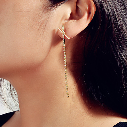 

Women's Earrings Geometrical Cross Wedding Punk Trendy Sweet Fashion French Earrings Jewelry Gold For Party Evening Engagement Birthday Beach Promise 1 Pair