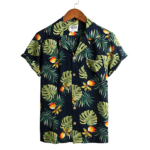 

Men's Holiday Beach Tropical / Hawaiian Shirt - Floral Black