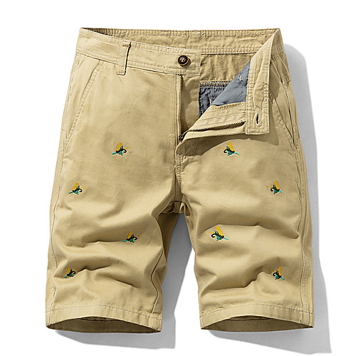 

Men's Sporty / Basic Shorts Pants - Solid Colored / Patterned Army Green Khaki Blue US34 / UK34 / EU42 US36 / UK36 / EU44 US38 / UK38 / EU46