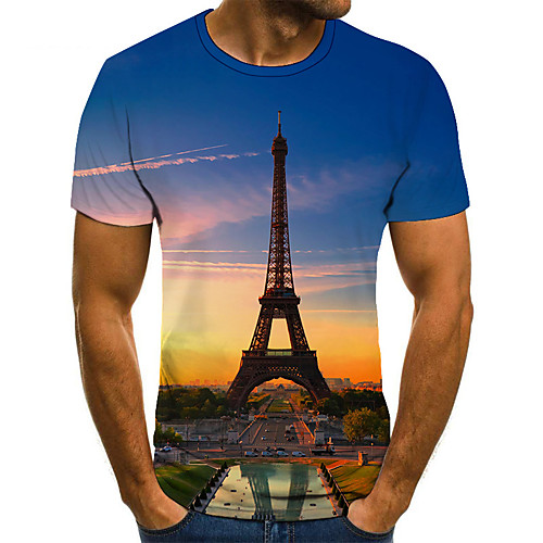 

Men's Daily Basic T-shirt - 3D Rainbow