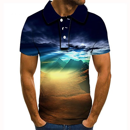 

Men's Daily Basic Polo - 3D Rainbow