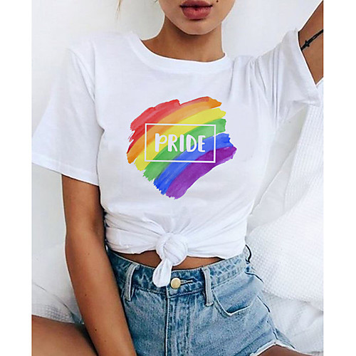 

Inspired by Cosplay LGBT Pride Outfits T-shirt Polyester / Cotton Blend Print Printing T-shirt For Men's / Women's