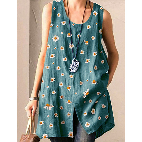 

Women's Geometric T-shirt Daily Weekend Purple / Green / Gray / Light Blue