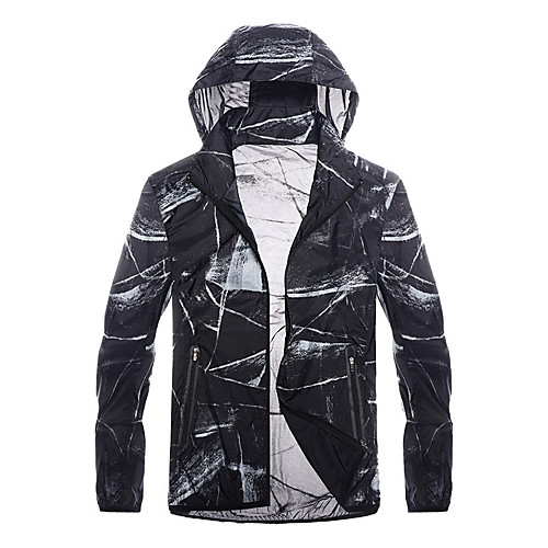 

Women's Hiking Jacket Outdoor Waterproof Windproof Breathable Quick Dry Hoodie Top Fishing Climbing Beach White / Black