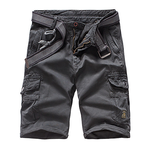 

Men's Hiking Shorts Outdoor Breathable Quick Dry Comfortable Cotton Shorts Hunting Fishing Beach Black Army Green Grey 28 29 30 31 32 Loose