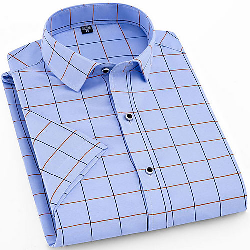 

Men's Houndstooth Print Shirt Daily Blue