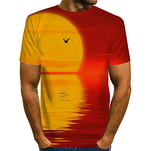 

Men's Daily Basic / Exaggerated T-shirt - 3D Rainbow