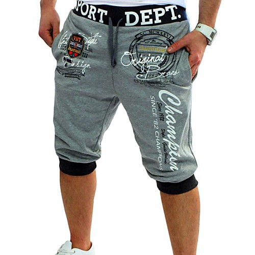 

Men's Basic Chinos / Shorts Pants - Print Blue Light gray Black US32 / UK32 / EU40 US34 / UK34 / EU42 US36 / UK36 / EU44