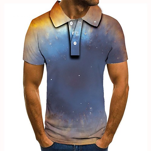 

Men's Daily Basic Polo - 3D Rainbow