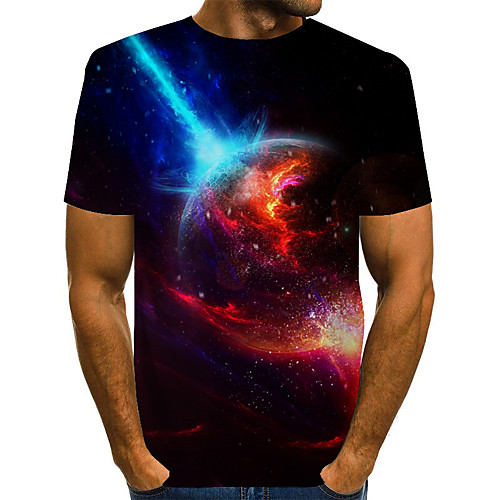 

Men's Daily Basic / Exaggerated T-shirt - 3D Purple