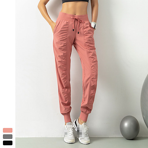 

Women's Jogger Pants Joggers Running Pants Track Pants Sports Pants Elastane Sports Bottoms Running Jogging Training Lightweight Breathable Quick Dry Solid Colored Blushing Pink Black Gray