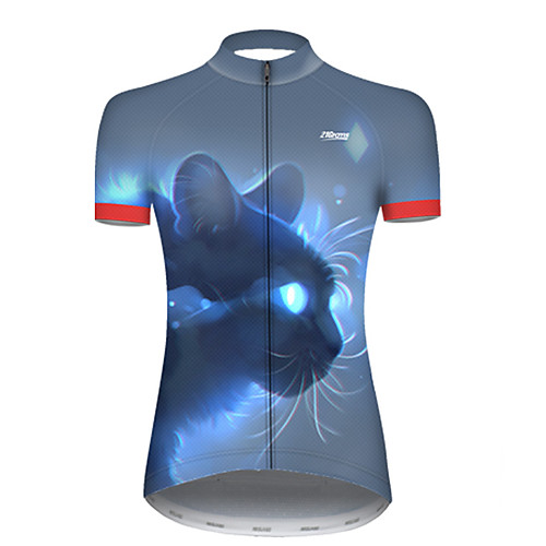 

21Grams Women's Short Sleeve Cycling Jersey RedBlue Galaxy Bike Top Mountain Bike MTB Road Bike Cycling Breathable Sports Clothing Apparel / Micro-elastic