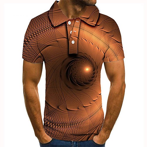 

Men's Graphic 3D Print Print Polo Daily Khaki