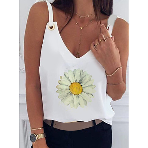 

Women's Geometric Tank Top Daily Yellow / Khaki / Gray