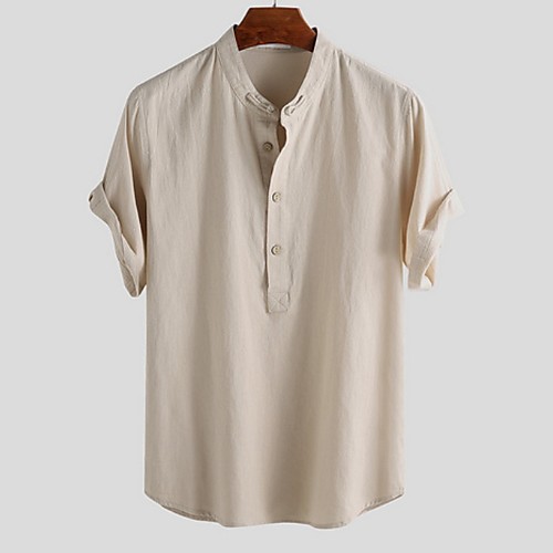 

Men's Daily Going out Chinoiserie / Hawaiian T-shirt - Solid Colored White