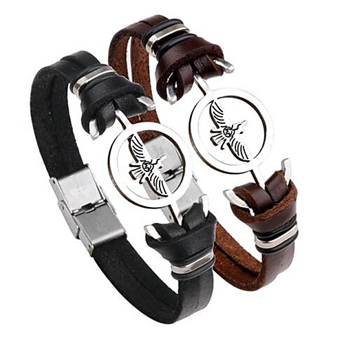 

Men's Leather Bracelet Classic Animal Punk Leather Bracelet Jewelry Black / Brown For Date