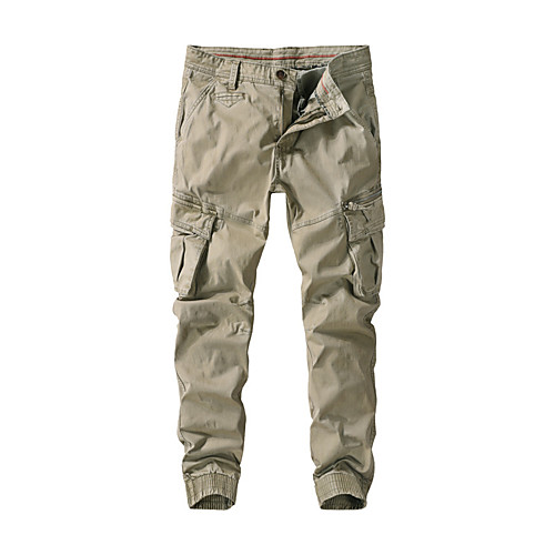 

Men's Hiking Pants Hiking Cargo Pants Outdoor Soft Comfortable Cotton Pants / Trousers Bottoms Climbing Camping / Hiking / Caving Traveling Black Army Green Khaki 29 30 31 32 33 Loose