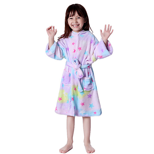 

Kid's Kigurumi Pajamas Bathrobe Unicorn Flying Horse Onesie Pajamas Flannelette Purple Cosplay For Boys and Girls Animal Sleepwear Cartoon Festival / Holiday Costumes