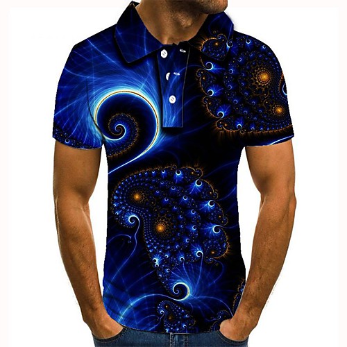 

Men's Graphic Polo Daily Blue