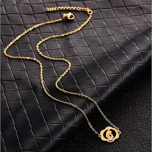 

Women's Necklace Classic Stainless Steel Yellow 46 cm Necklace Jewelry 1pc For Party Gift