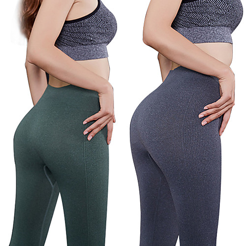 

Women's High Waist Leggings Running Tights Compression Pants Modal Sports Winter Bottoms Running Jogging Training Breathable Quick Dry Sweat-wicking Solid Colored Orange Blue Light Gray Military Green