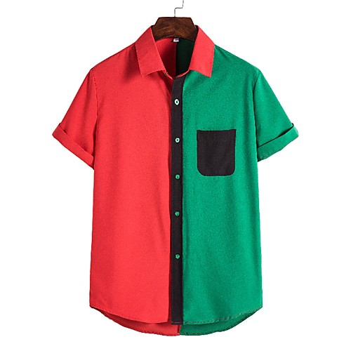 

Men's Daily Shirt - Color Block Red