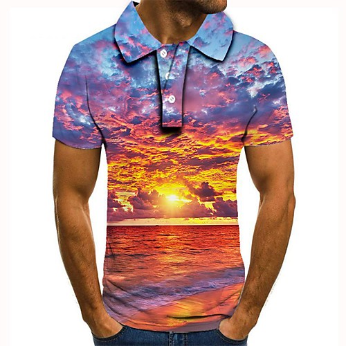 

Men's Daily Basic Polo - 3D Rainbow